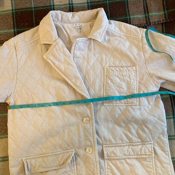 Anthropologie | Oversized Quilted Cream Jacket | Medium - Picture 3 of 14